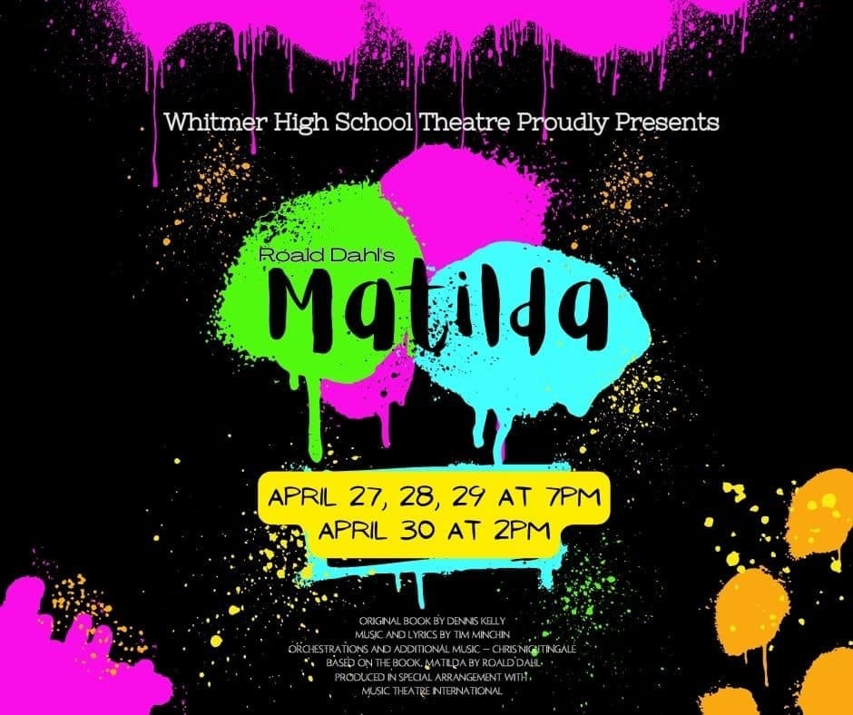 Matilda poster for spring musical